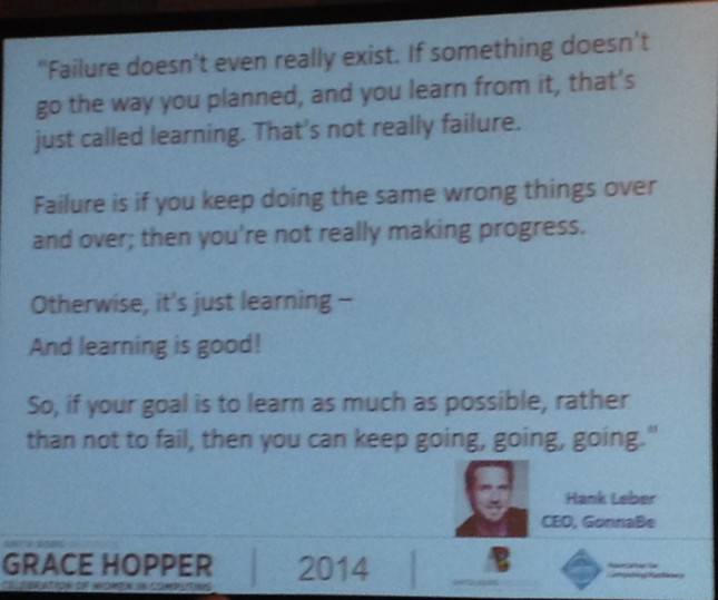 Wise words on failure.